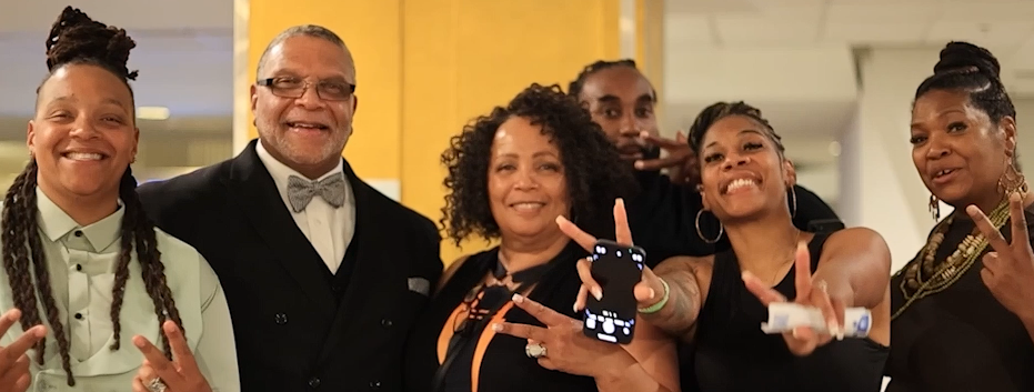 Attendees celebrating together at ABNC